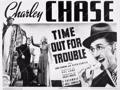 ad slick Charley Chase Time Out For Trouble 4303-04
