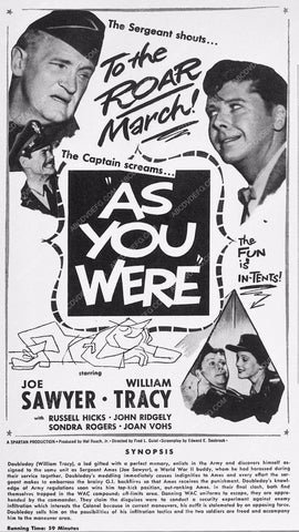 Joe Sawyer William Tracy art stil film As You Were 4345-04