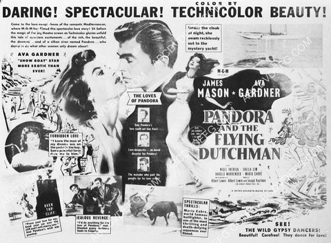 ad slick Ava Gardner James Mason film Pandora and the Flying Dutchman 4588-02