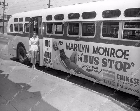 cool photo bus promo for Marilyn Monroe's film Bus Stop 45bx04-55