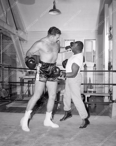 boxing Jersey Joe Walcott trains Mike Lane film The Harder They Fall 45bx06-303