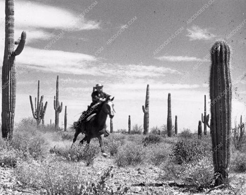 cowboy galloping horse and cactus everything in one pic 45bx06-345