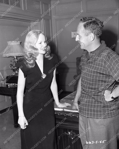 Peggy Cummins Darryl F Zanuck meet for film Forever Amber 45fa-90