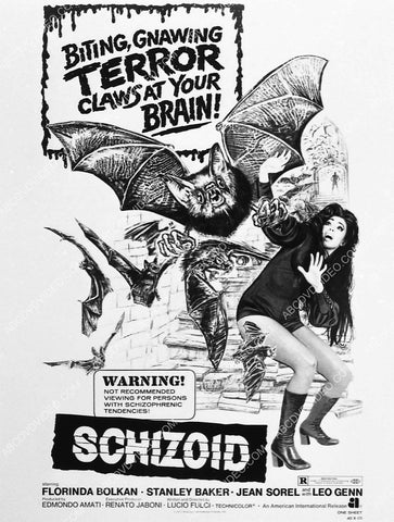 ad slick Florinda Bolkan horror film Schizoid 4721-06