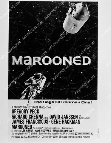 ad slick Gregory Peck film Marooned 4722-05