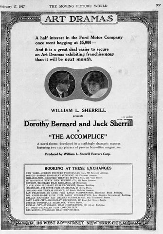 Dorothy Bernard Jack Sherrill add for booking 4739-01