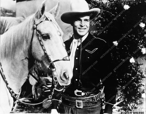 Buster Crabbe and his horse western portrait 4739-09