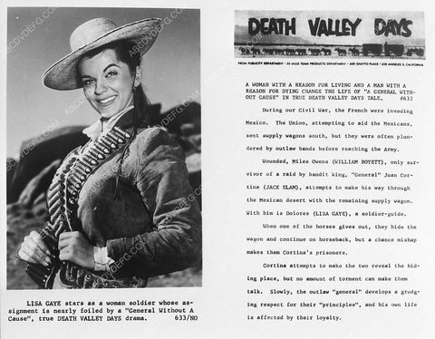 Lisa Gaye as sexy bandida TV Death Valley Days ep General Without a Cause 4844-25
