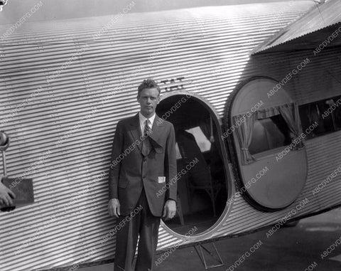 news photo aviator Charles Lindbergh and The Spirit of '76 airplane 4b09-013