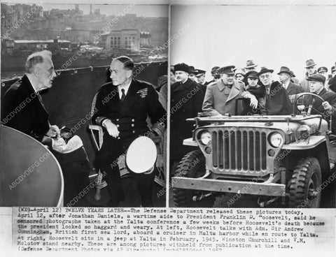 WWII Winston Churchill Franklin D Roosevelt 4b09-318