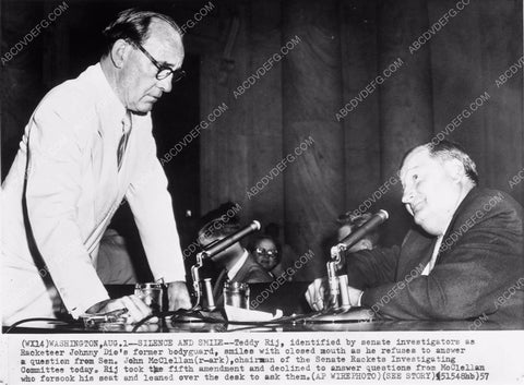 sen John McClellan questions gangster Teddy Rij rackateering hearings 4b10-222