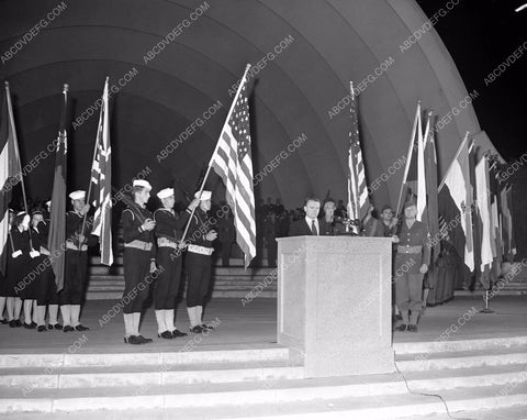 James Cagney mcs Memorial President Roosevelt Hollywood Bowl 4b10-264