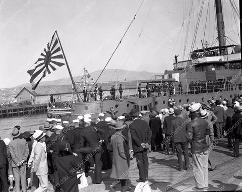 nautical historic Japanese Navy and officers dock San Pedro California 4b10-417