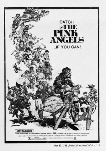 ad slick biker exploitation film The Pink Angels 5075-06