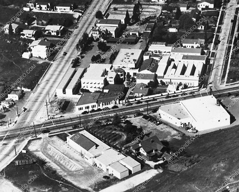 1938 historic Los Angeles Hollywood Walt Disney Studios aerial shot 5416-18