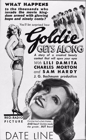 ad slick Lili Damita film Goldie Gets Along 5597-36