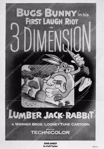 animated character Bugs Bunny 3D cartoon Lumber Jack Rabbit 5599-37
