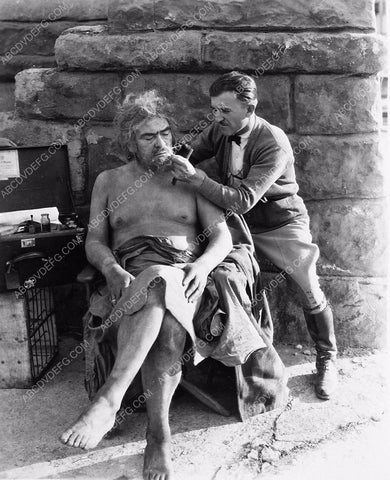 Jack Pierce does finishing touches on makeup unknown film 5622-23