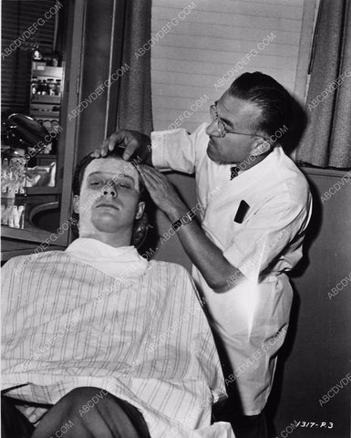 Jack Pierce does David Bruce's makeup for horror film The Mad Ghoul 5622-26