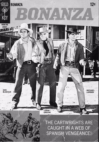 Lorne Greene Michael Landon Dan Blocker comic book cover TV Bonanza 5623b-17
