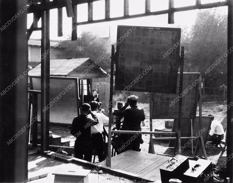 great exterior set shot Harry Langdon in silent film historic Los Angeles Hollywood 5715-11