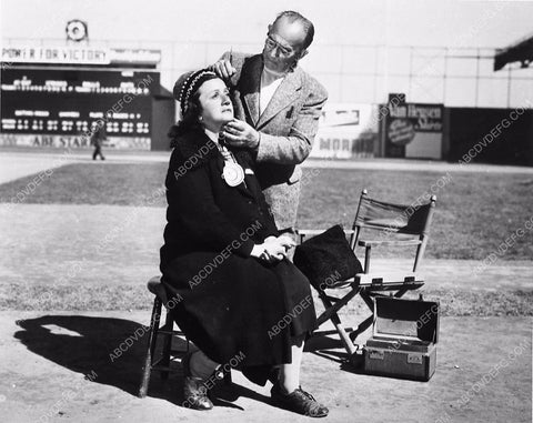 MGM makeup artist does finishing touches for actress film Whistling in Brooklyn 5715-21