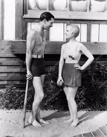 Lloyd Hughes Laura La Plante in new swimwear ready for baseball 5765a-19