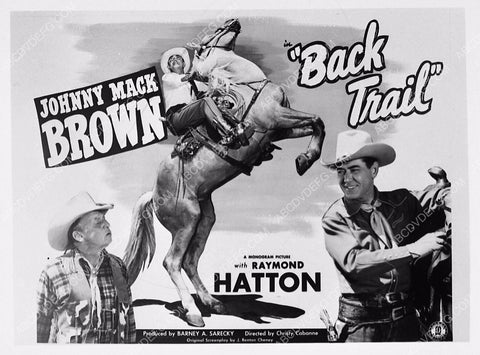 Johnny Mack Brown Raymond Hatton western film Back Trail 5884-34
