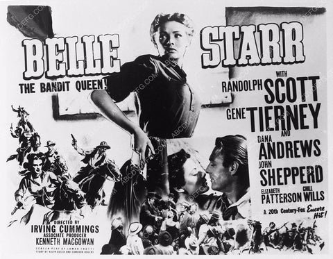 ad slick Gene Tierney film Belle Starr 5969-31