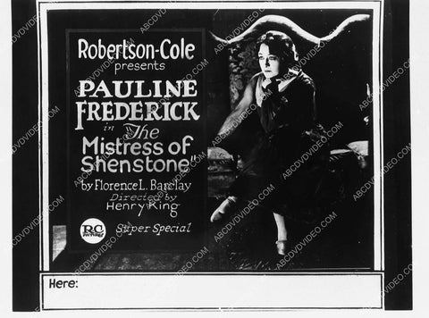 Pauline Frederick silent film The Mistress of Shenstone 6008-27