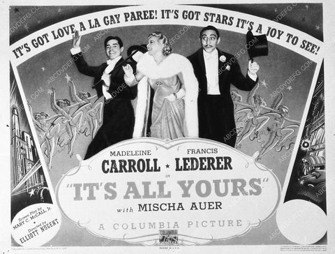 Francis Lederer Madeleine Carroll Mischa Auer film It's All Yours 6022-16
