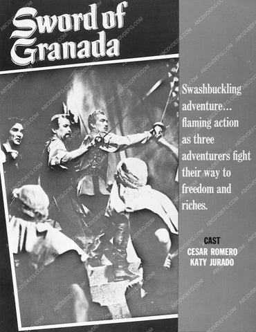 ad slick Cesar Romero film Sword of Granada 6158-02