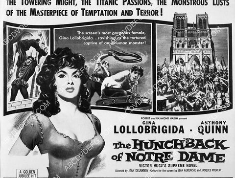 ad slick Gina Lollobrigida film The Hunchback of Notre Dame 6233-37