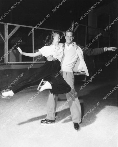 Jane Powell and someone practice ice skating 6241-08