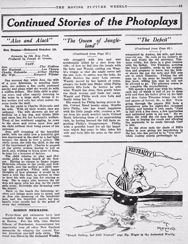 ad info Universal Studios silent film productions reviews and stories 6272-11