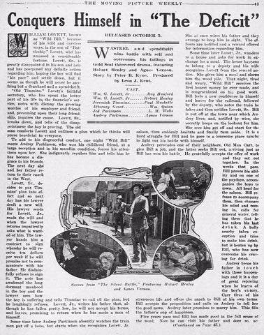 ad info Universal Studios silent film productions 6272-12
