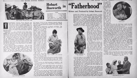 1915 ad slick Hobart Bosworth silent film Fatherhood 6272-29