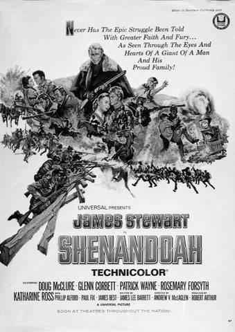 ad slick James Stewart western film Shenandoah 6345-02