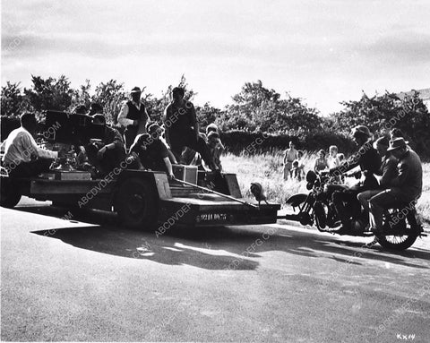 cool movie truck camera car w motorcycle hitched behind for filming film The Happy Road 6387-12