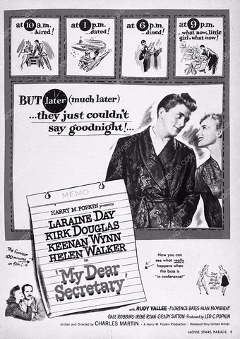 ad slick Laraine Day Kirk Douglas film My Dear Secretary 6486-06