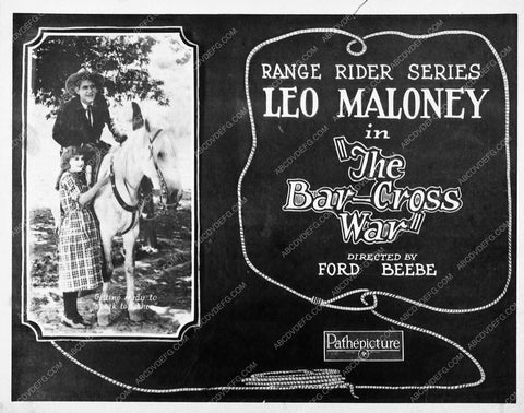 Leo Maloney Josephine Hill silent film The Bar Cross War 6504-01