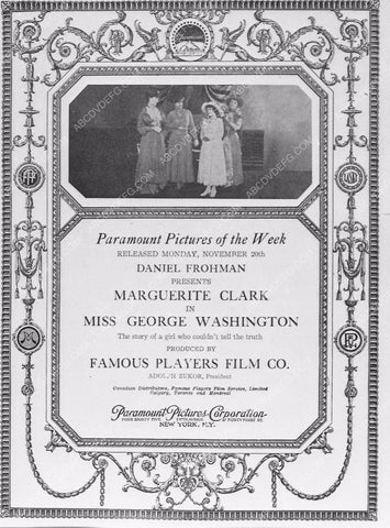 ad slick Marguerite Clark silent film Miss George Washington 6556-06