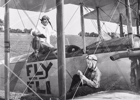 Cliff Robertson works on his airplane film Ace Eli and Rodger of the Skies 6556-21