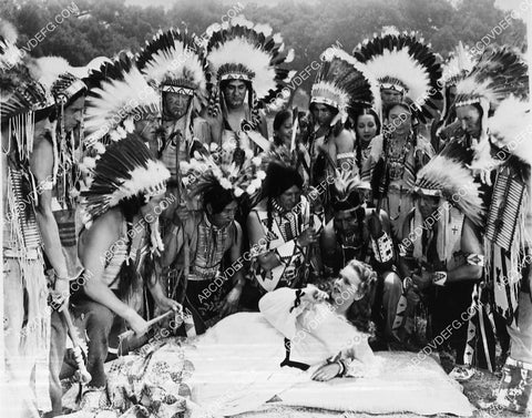 Deanna Durbin and the Native American Indians film Can't Help Singing 6587-29