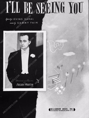ad slick Freddy Martin song I'llBe Seeing You 6738-37
