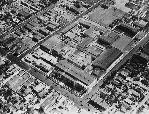 historic Los Angeles Hollywood Warner Brothers Studios aerial shot 6831-12