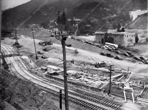 historic Los Angeles Cahuenga Pass being built Hollywood to Valley 6863-33