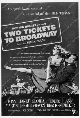 Tony Martin Janet Leigh musical film Two Tickets to Broadway 6905-06