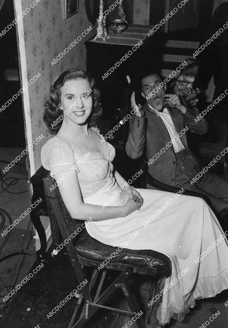 candid Deanna Durbin and co star clown around on set film Christmas Holiday Gene Kelly 7019-027