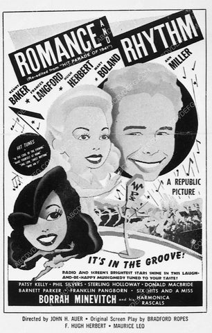 ad slick Frances Langford Romance and Rhythm 7137-01